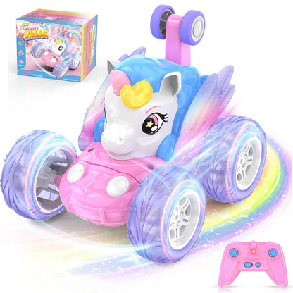 Unicorn Remote Control Car for Girls 3 4 5 6 7 8 Years Old, Birthday Gift