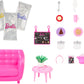 Barbie HKT94 Pretty Cozy Coffee Set with Doll Model, Furniture, Cat Figurine and 21 Accessories Including Colour Changing Teapot, Children's Toy, from