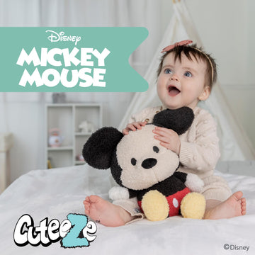 Disney Baby Mickey Mouse Cuteeze Stuffed Animal Plush for Baby and Toddler Boys and Girls - 12 Inches