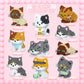 TENYEAH 10 Packs Mini Building Blocks Cats Set, Cat Building Kit Party Favors Toy, Interlocking Bricks, DIY Animal Figure Creative Birthday Gifts