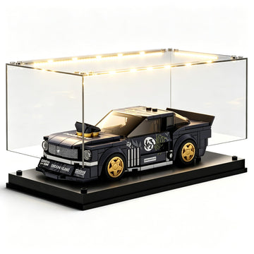 1/28 Scale Speed Champion Display Case with Light, 7.8 x 3.4 x 3.3 Inches