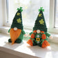 QINYIER St Patricks Day Decorations, 2Pcs St Patricks Day Gnomes Plush, Knitted Shamrock Leprechaun Tomte, Irish Holiday Decor for Home Table Shelf