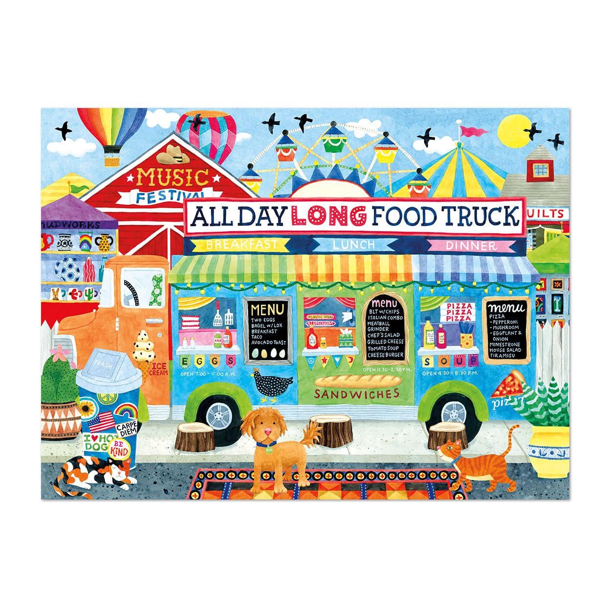 Buffalo Games - All Day Long Food Truck - 1000 Piece Puzzle for Adults