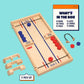 Pinbo Sling Puck Game (18") Premium Wooden Foldable Board | 2 Player Tabletop Game for Adults & Kids | Travel Friendly Classic Slingshot Game