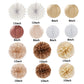Boho Baby-Shower Party-Decorations Streamers-Lanterns - 14pcs White Brown Champagne Neutral Birthday Wedding Bridal Paper Fan,Tissue Pom