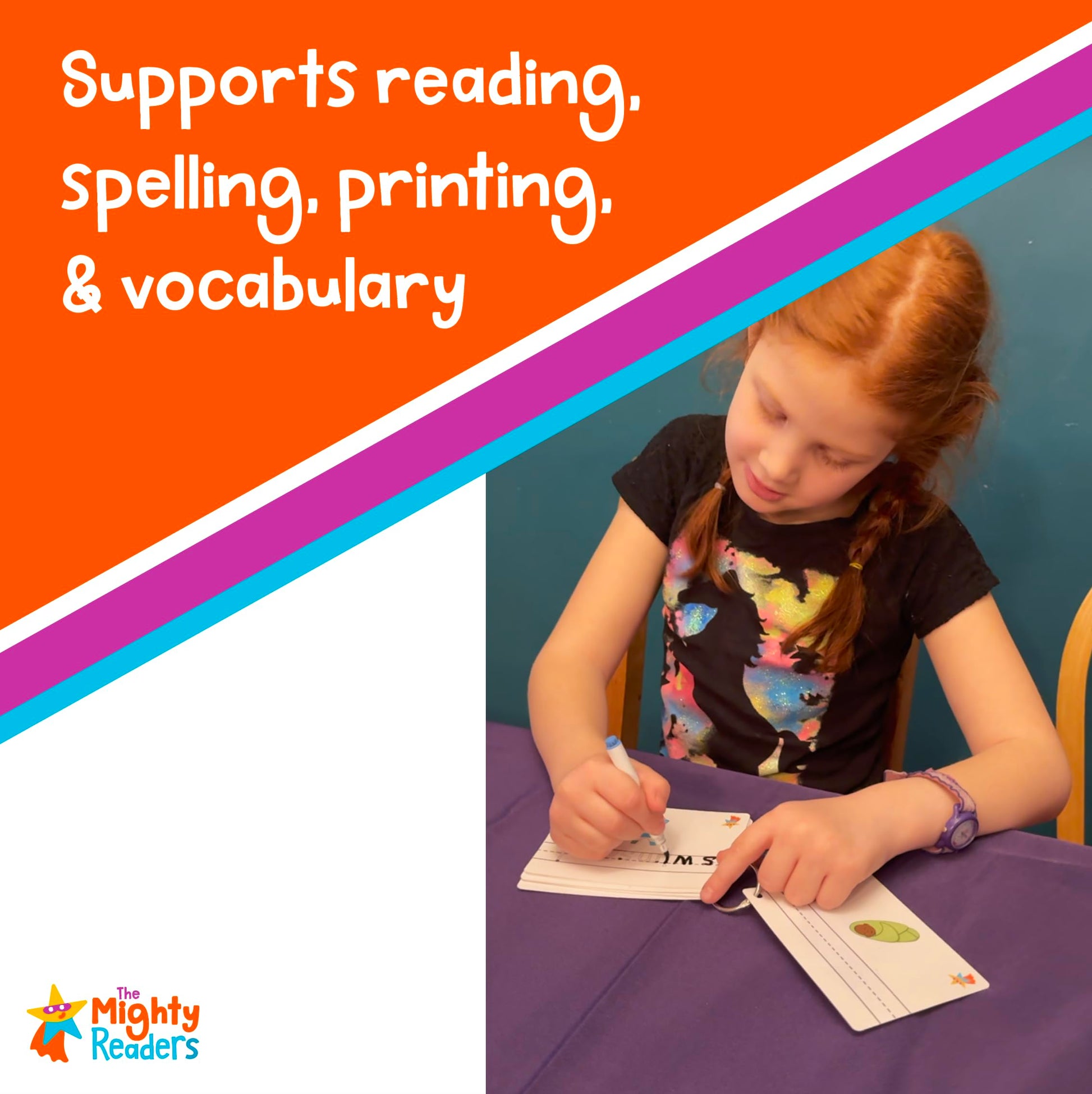 The Mighty Readers Super Spelling Cards: Vowel Teams and Their Friends Phonics Reading Spelling Activity Flashcards Grade 1 Grade 2 Grade 3, Medium