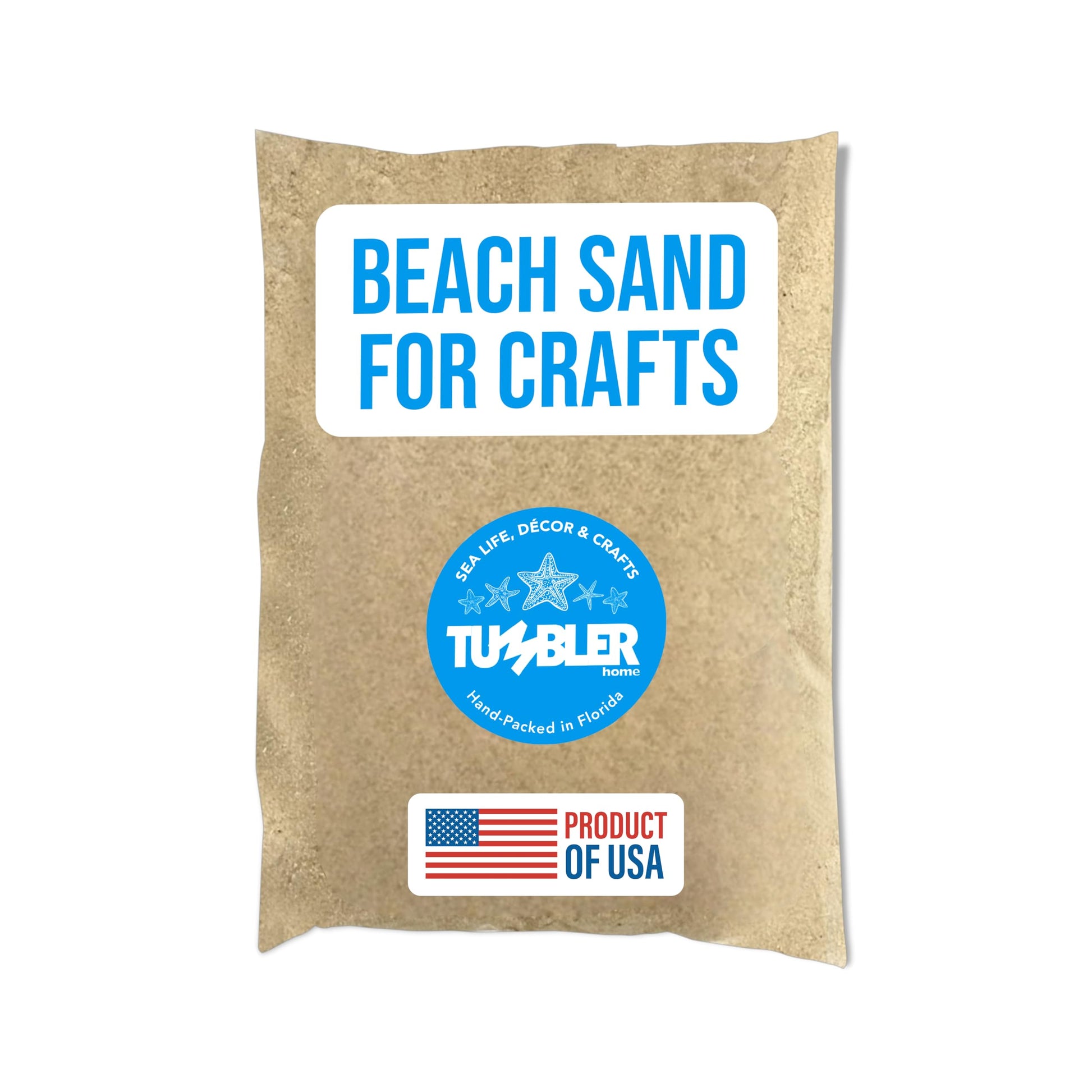 Real Beach Sand for Crafts, Decor & Vases, Small Bag of Sand, 2 Pounds