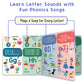 LEARNING BUGS Phonics Songs Book, 26 Letter Sound Songs, Preschool & Kindergarten Learn to Read for 3 Year olds, Perfect Toy and Gift for Toddlers