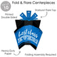 Big Dot of Happiness Reunited Blue - Table Decorations - Royal Blue School Class Reunion Party Fold and Flare Centerpieces - 10 Count