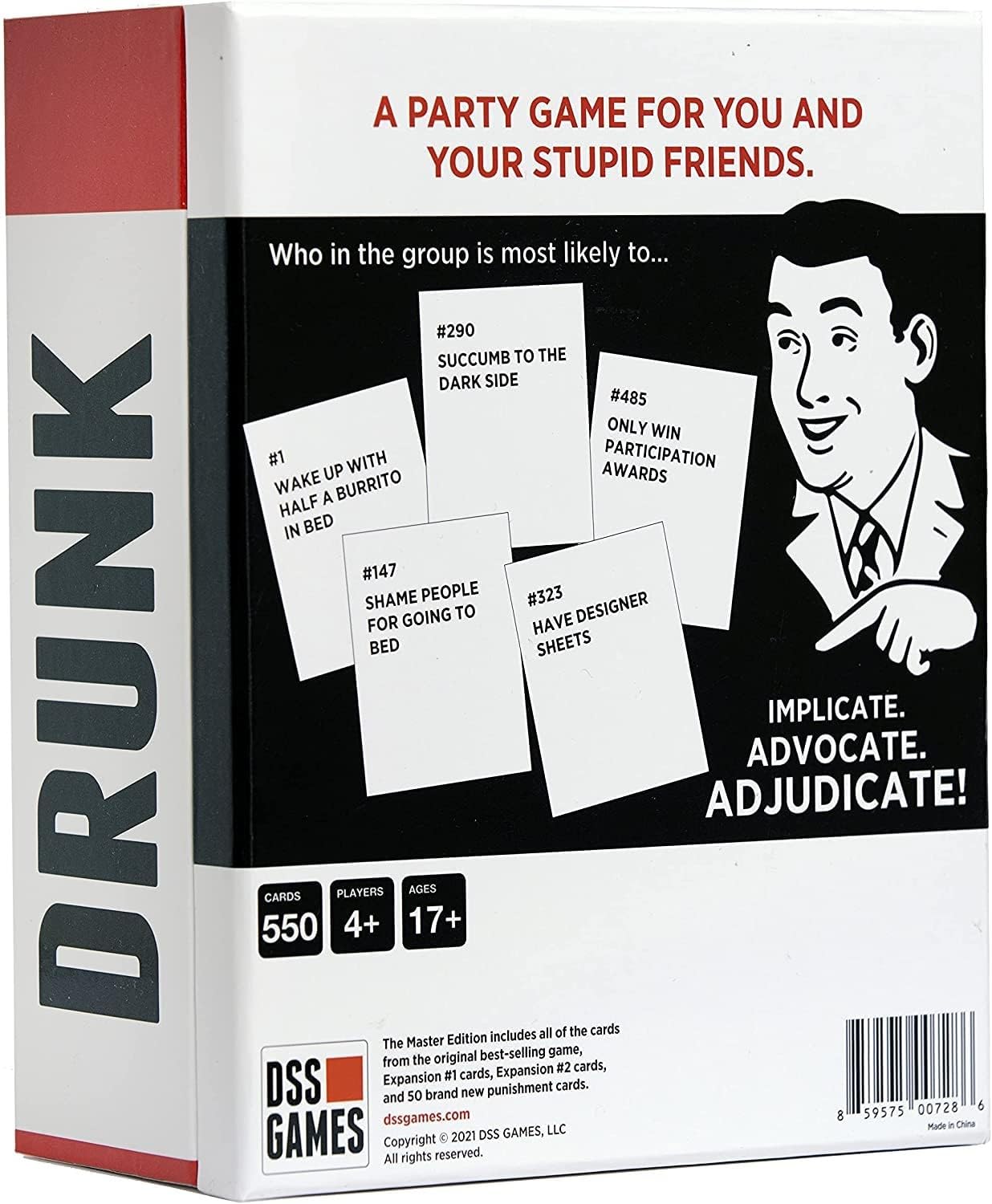 Drunk Stoned or Stupid *Master Edition* | Card Game with 550 Prompt Cards