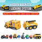 Popular Playthings Magnetic Vehicles for Toddlers 1-3, Mix or Match Car Toys, Set of 3 Gift for Kids - Construction Vehicles