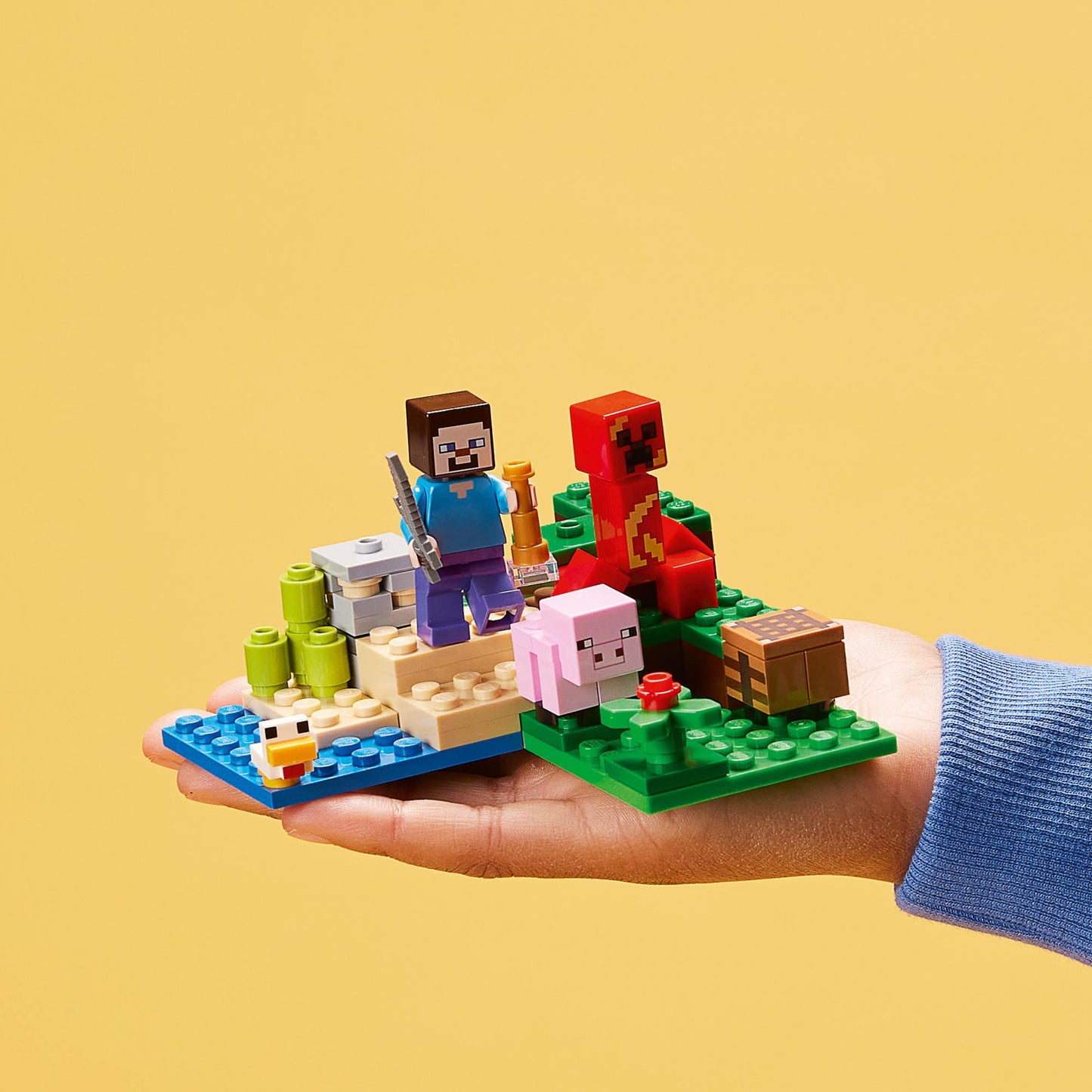 LEGO Minecraft The Creeper Ambush Building Toy 21177, Pretend Play Zombie Battle, Gift for Kids, Boys and Girls Age 7+ Years Old, Ore Mining
