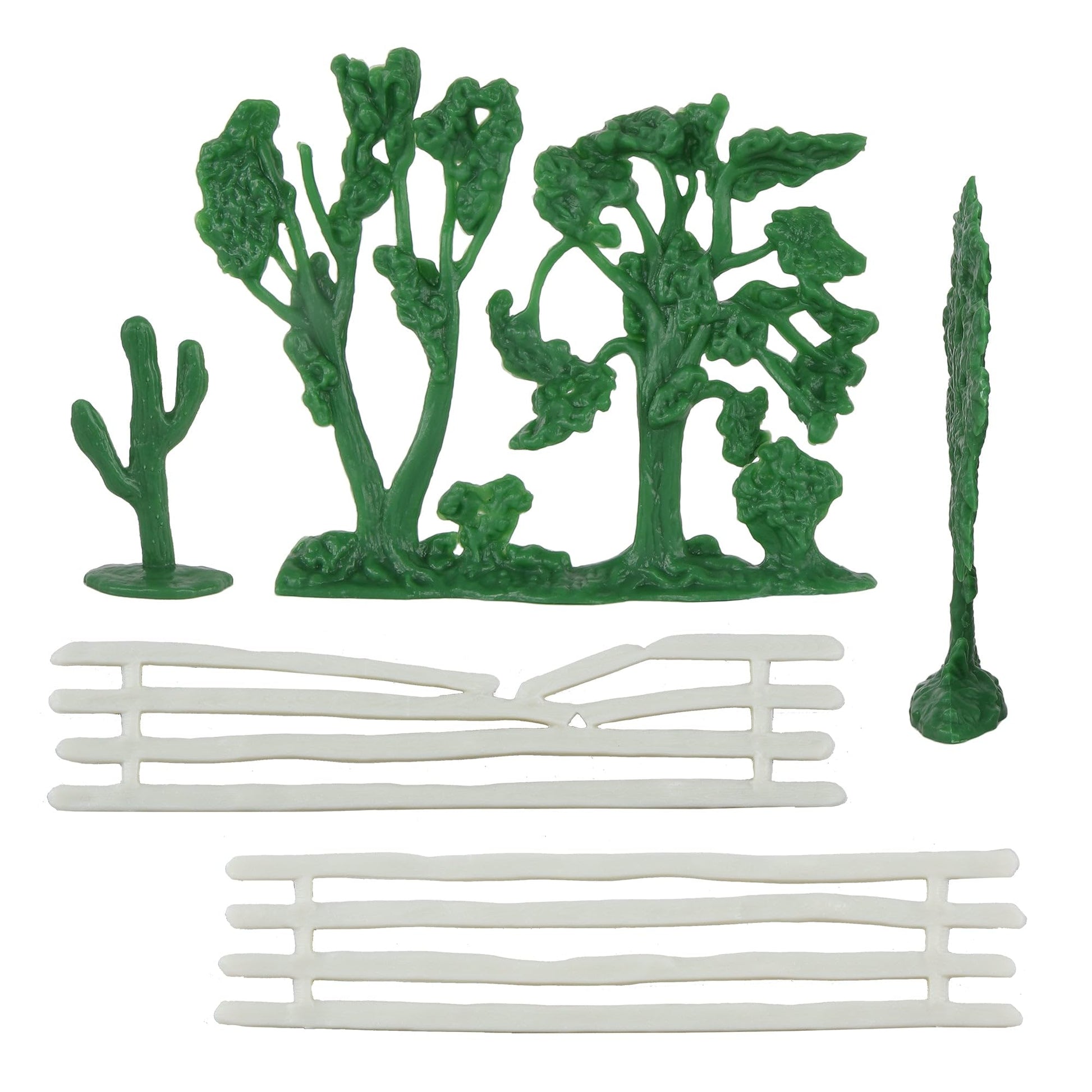 BMC CTS Rustic Western Ranch - 15pc Plastic Figure Playset Diorama Accessories
