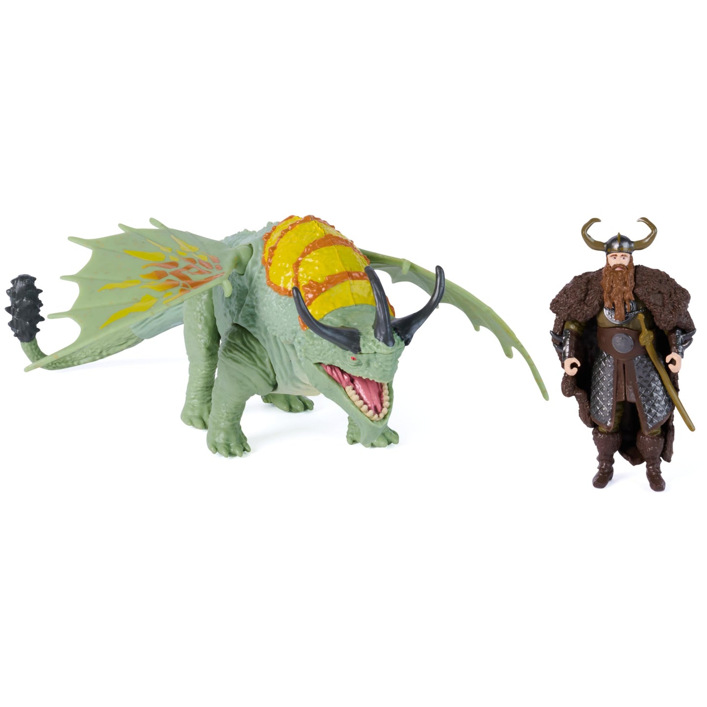 DreamWorks Dragons Rumblehorn & Stoick Action Figures Viking Rider Duo