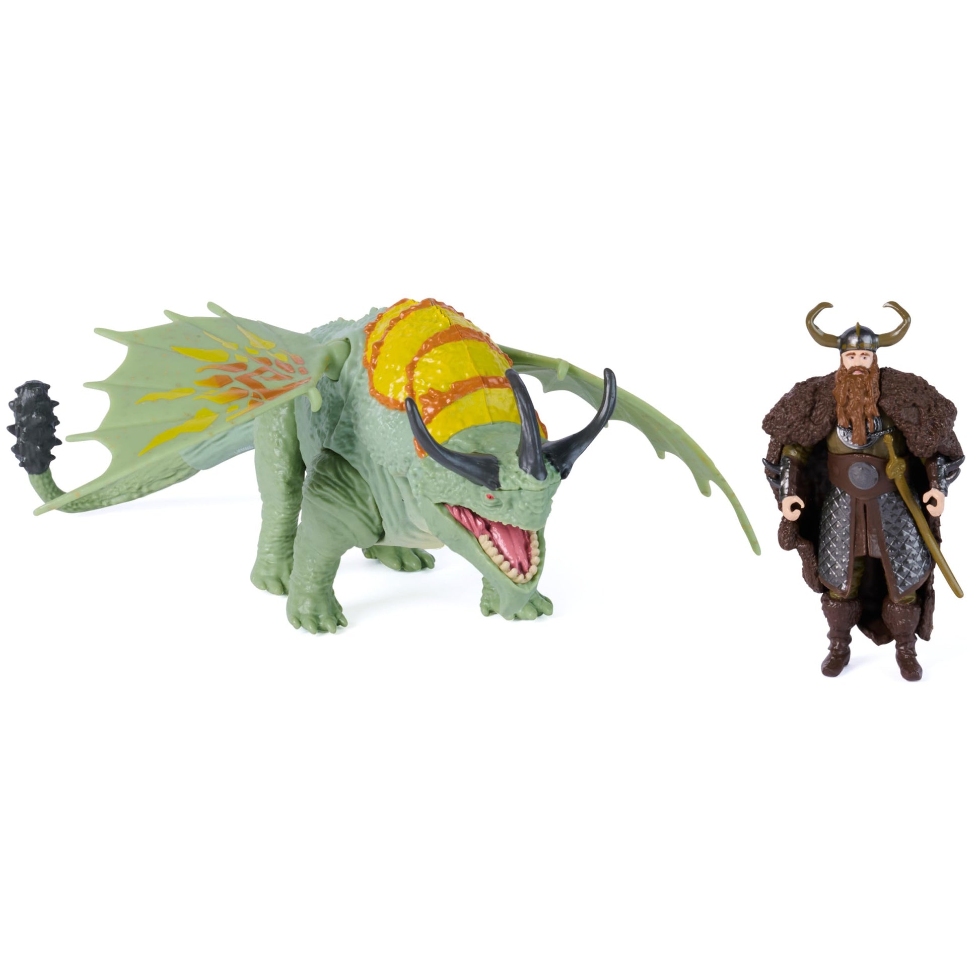 DreamWorks Dragons Rumblehorn & Stoick Action Figures Viking Rider Duo