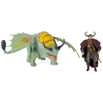 DreamWorks Dragons Rumblehorn & Stoick Action Figures Viking Rider Duo