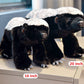 ZHONGXIN MADE Simulation Honey Badger Plush Toy - Black 20'' Realistic Wild African Badger Stuffed Animal Toys, Lifelike Standing Wild Animals Plush