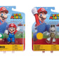 Super Mario Nintendo 4 Inch Action Figure Wave 40 4-Pack, Includes Mario, Dry Bones, Light Blue Yoshi, and Green Shy Guy