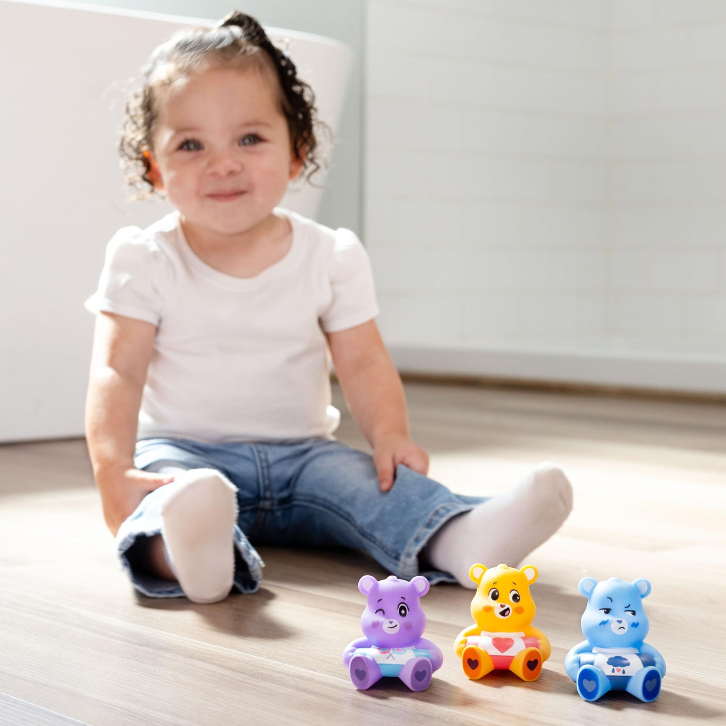 Care Bears Light Up Floats 3 Pack - Assorted Floating Water Toys for Babies & Toddlers - Bath Time, Sensory Bins, Water Tables & Year-Round Play, Ages