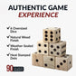 Hathaway High Roller yd Dice Set with 6 x 3.5-in Wooden Dice & Black Nylon Storage Bag, Reusable Scorecard Included yd Dice, Wood