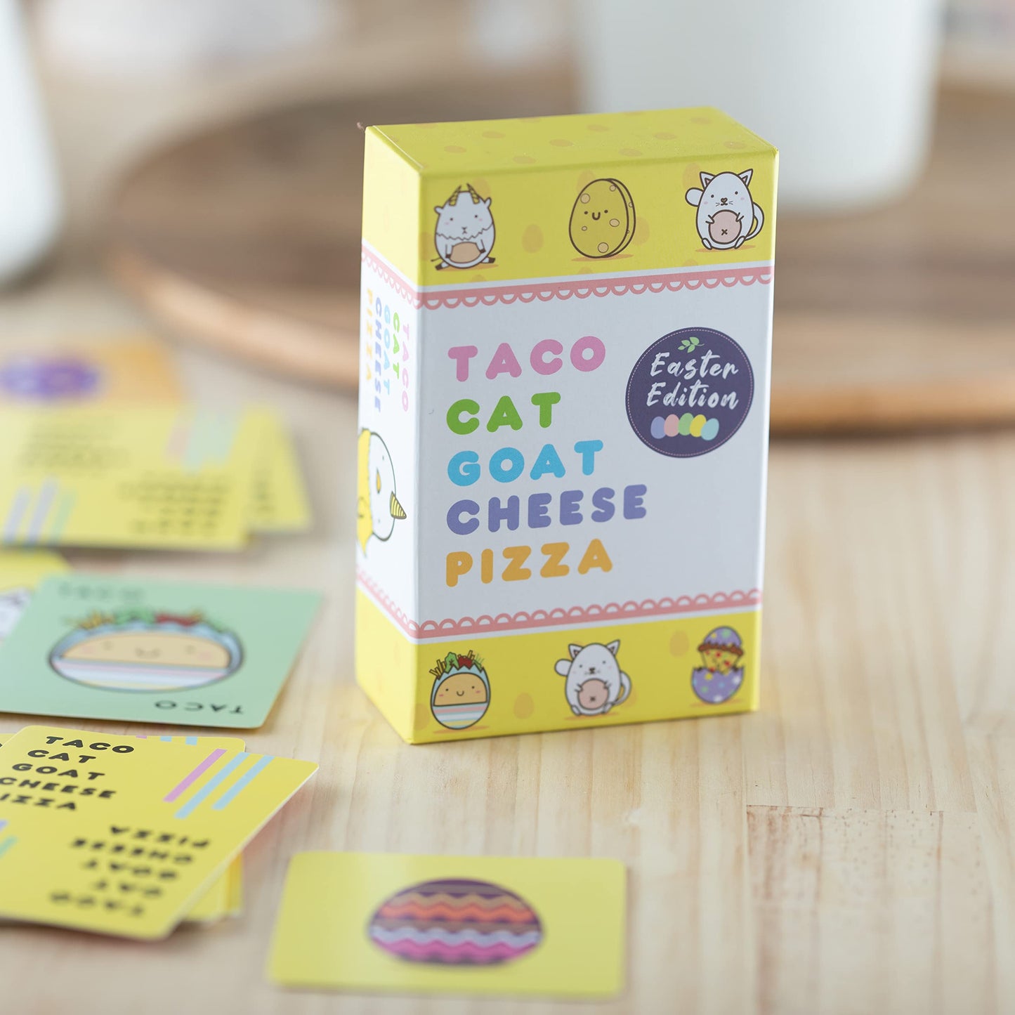 Taco Cat Goat Cheese Pizza Easter Edition Card Game for Family Game Night | Candy-Free Easter Basket Stuffers | Easy to Play 15 Minute Rounds | Fun