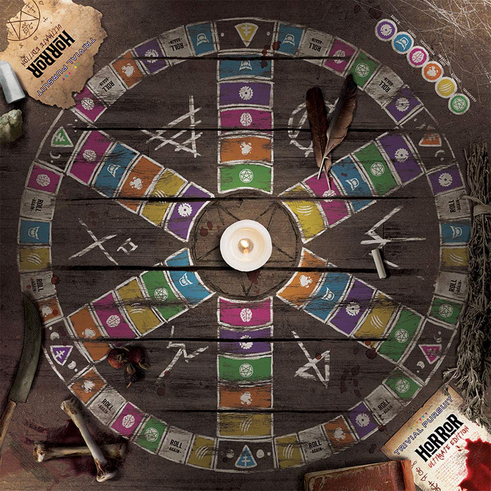 Trivial Pursuit Horror Ultimate Edition | Trivia Game Featuring 1800 Questions from Classic Films & Books | Collectible Trivia Board Game for Fans
