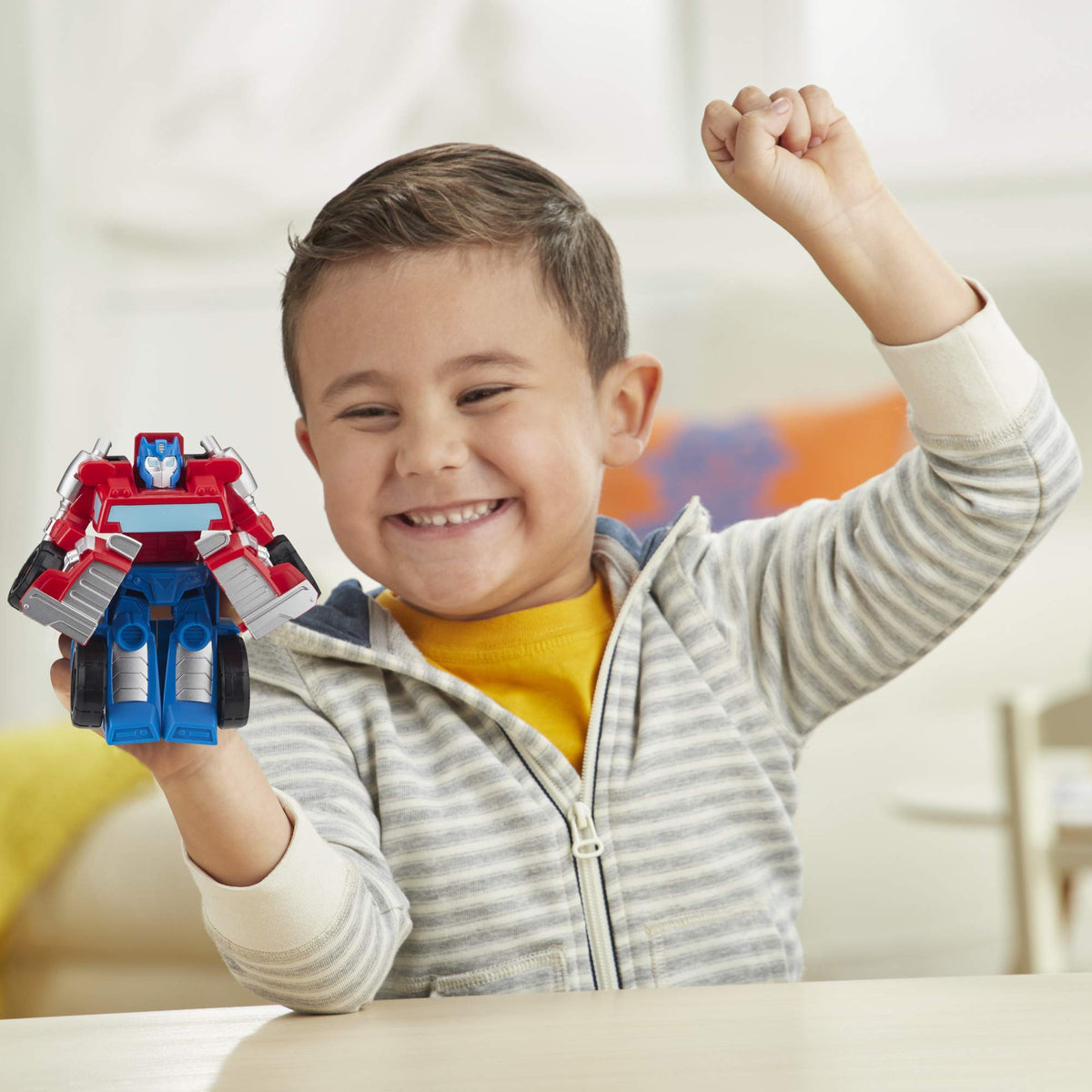 Transformers Playskool Heroes Rescue Bots Academy Optimus Prime Converting Toy, 4.5-Inch Action Figure, Toys for Kids Ages 3 and Up