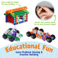 POPULAR PLAYTHINGS Clipstix Building Sticks Kit for Kids, Construction Stem Building Gift for Boys & Girls, Playstix - 100 Piece