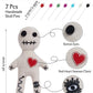 Umakeadeal Voodoo Doll Set Include Spell Cards and 7 Pcs Stress Relief Pins, Dammit Creepy Ghost Doll for Halloween Decoration Ornaments Fidget Toys
