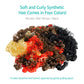 Hygloss 2 oz Curly Doll Hair for Crafts Assorted- Premium Synthetic Hair for Doll Making, Puppets, and Arts & Crafts Projects - Easy Application