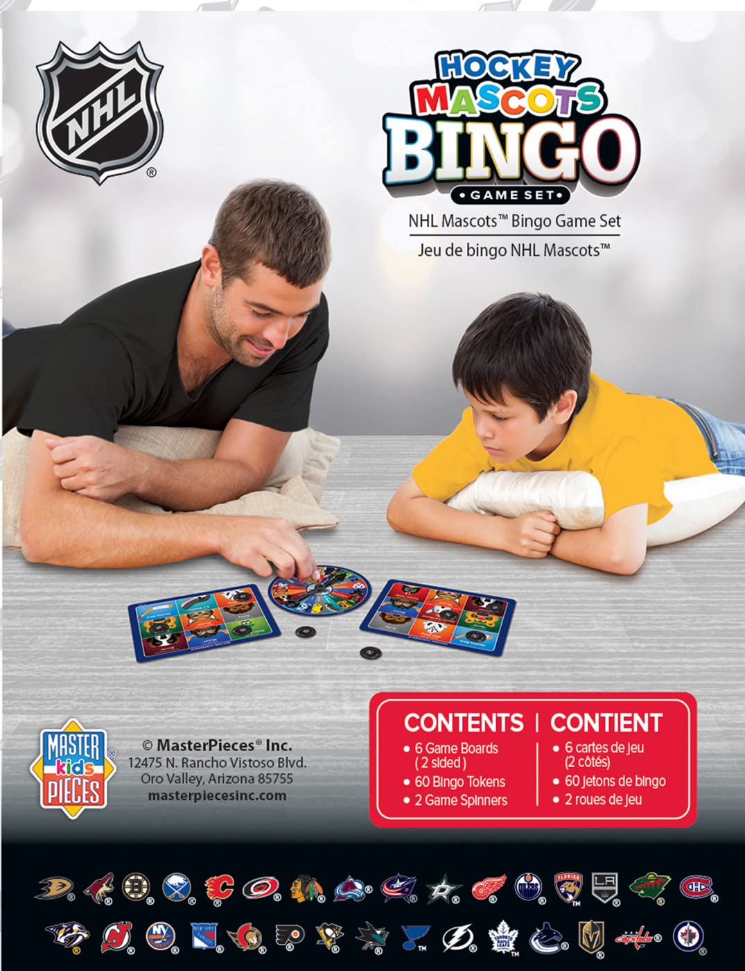 MasterPieces Kids Games - NHL Mascots Bingo Game