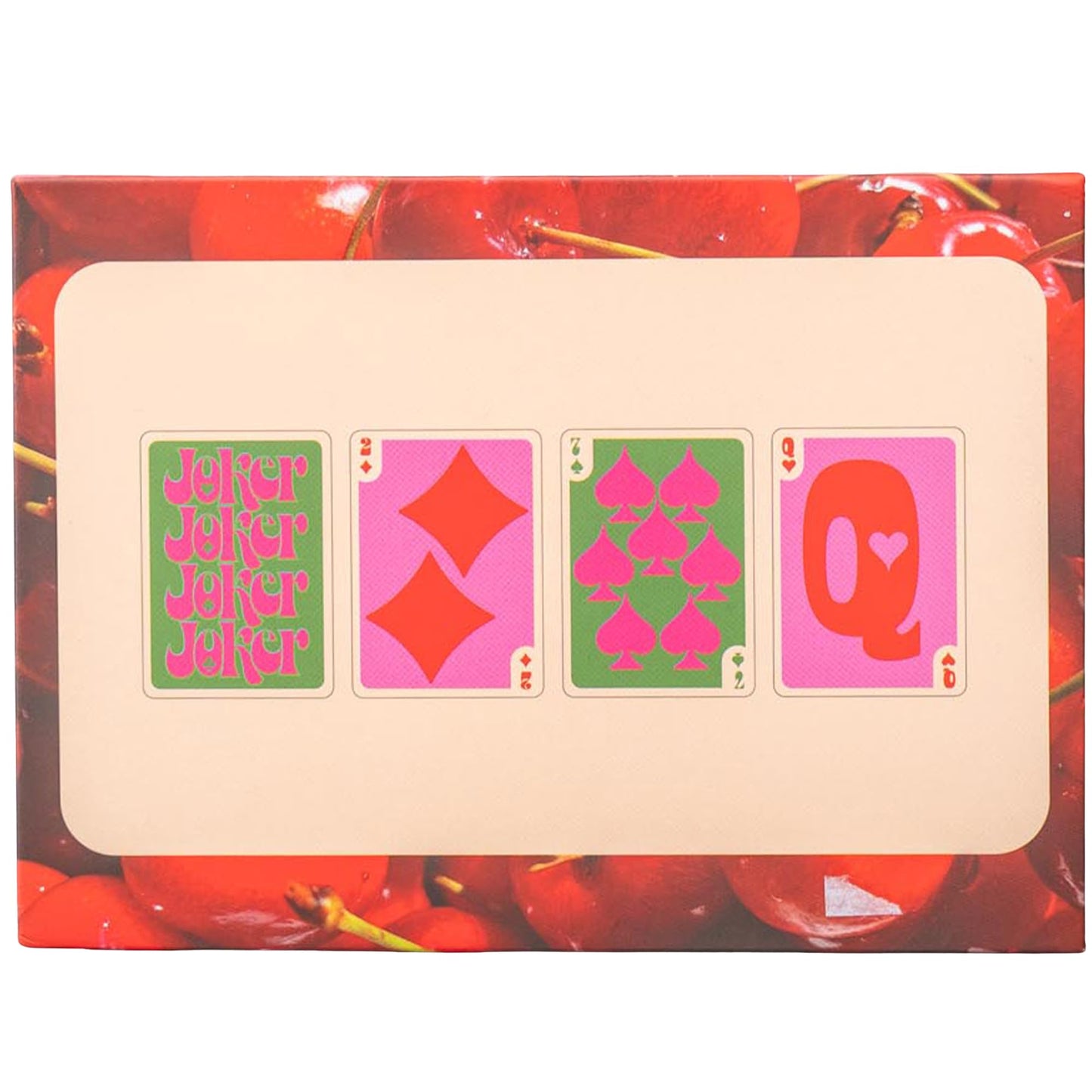 ban.do Set of 2 Decks of Playing Cards, Cherry & Stripes
