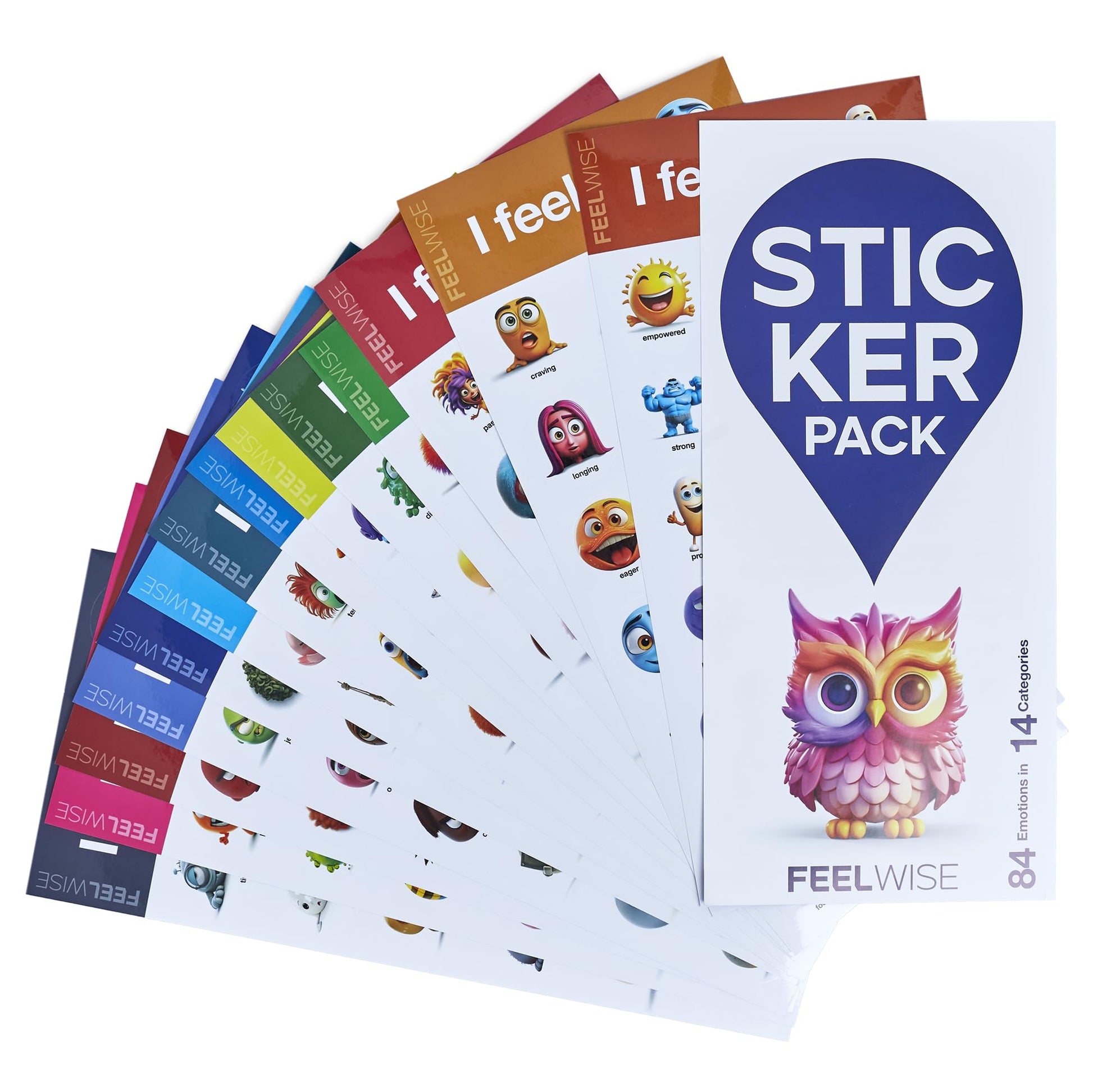 Emotional Intelligence Sticker Pack - Educational Emotion Expression Stickers, SEL Social Emotional Learning Tools, Visual Feeling Labels