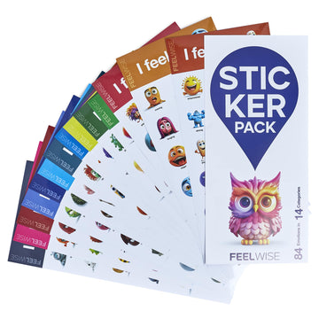 Emotional Intelligence Sticker Pack - Educational Emotion Expression Stickers, SEL Social Emotional Learning Tools, Visual Feeling Labels