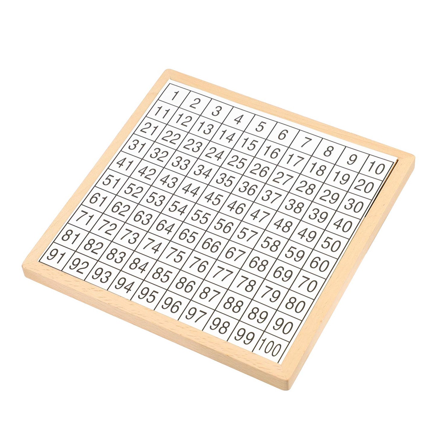 Fubeasi Montessori Game Wooden Hundred Board Number Chart Number Grid Educational Game for Kids