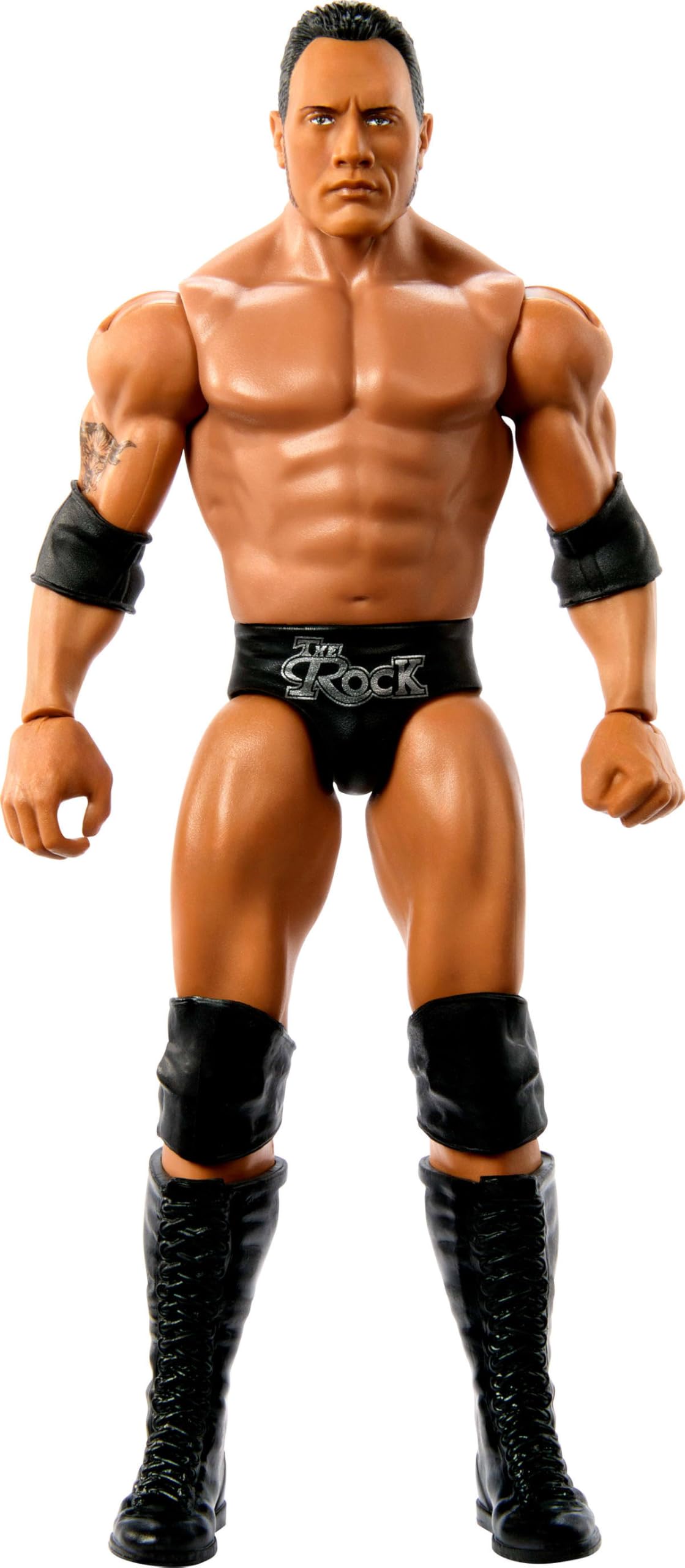 Mattel WWE Action Figure, 6-inch Collectible The Rock with 10 Articulation Points & Life-Like Look