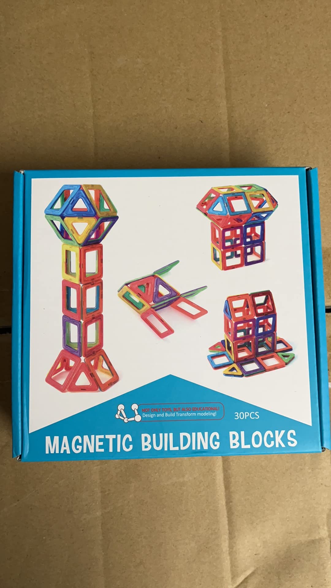 OFHW Magnetic Blocks Tough Building Tiles STEM Toys for 3+ Year Old Boys and Girls Learning by Playing Games for Toddlers Kids Toys Compatible