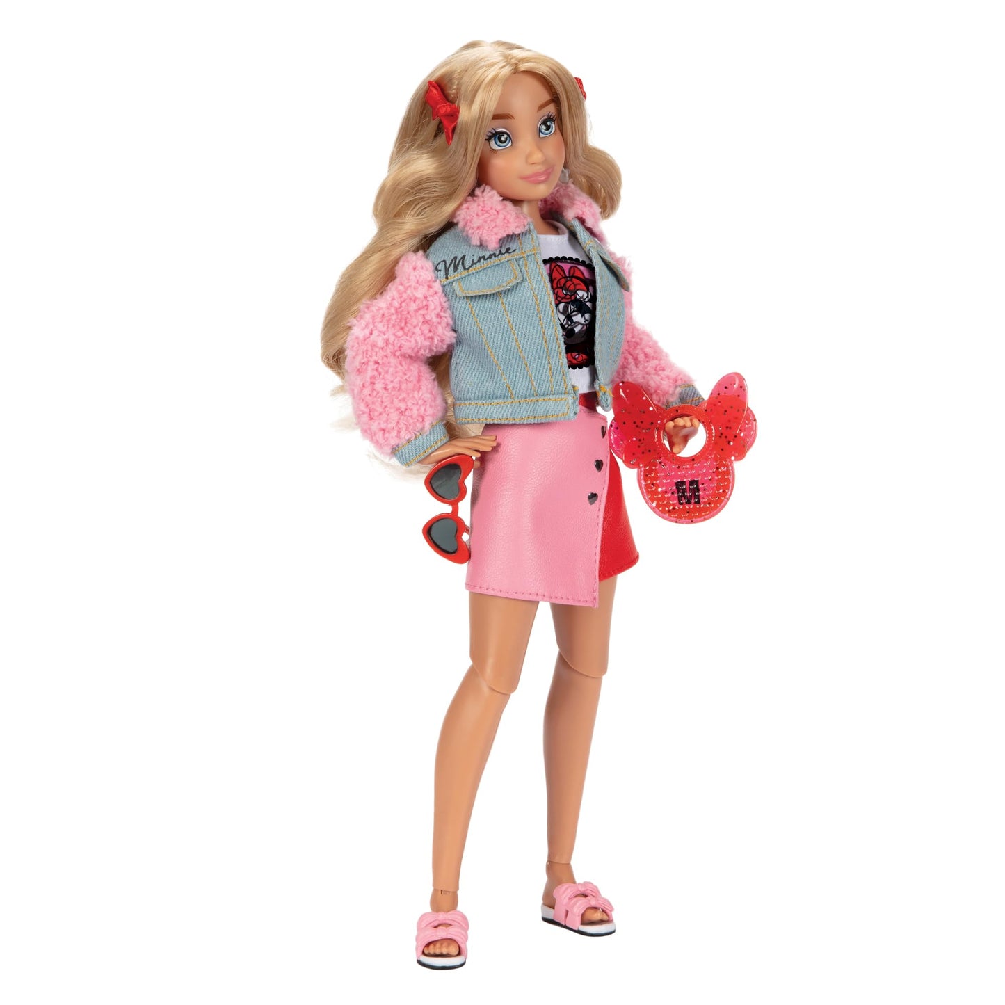 Disney ILY 4ever Fashion Dolls Inspired by Minnie 11.5" Tall with 13 Points of Articulation, Multi-Outfit Closet Set and a Glittery Mickey Ring for
