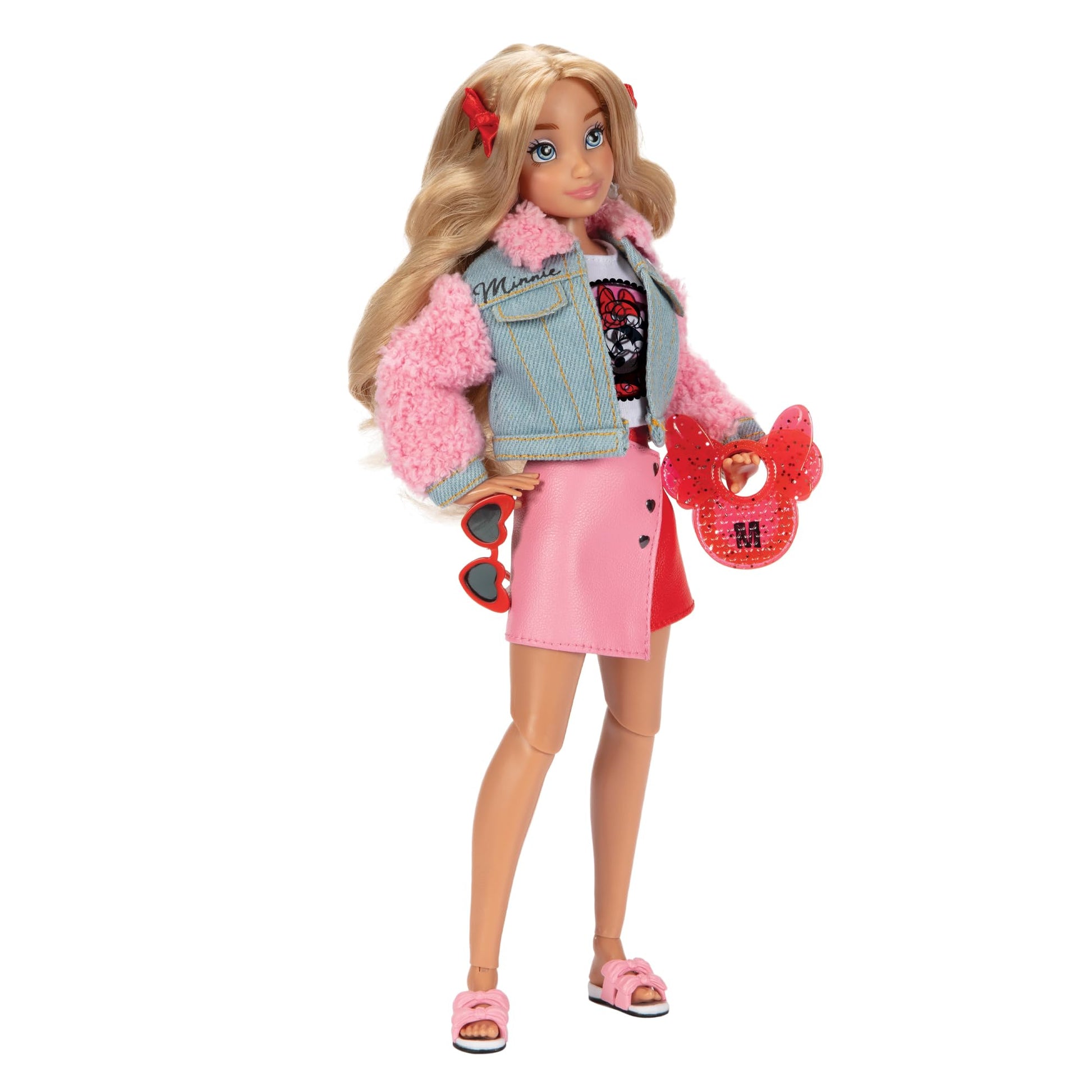 Disney ILY 4ever Fashion Dolls Inspired by Minnie 11.5" Tall with 13 Points of Articulation, Multi-Outfit Closet Set and a Glittery Mickey Ring for
