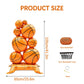 2 Pack Self Standing Basketball Foil Balloons 3.5 ft with Field Base for Birthday Themed Party Decoration Sports Supplies Decor (Basketball Pile) (2