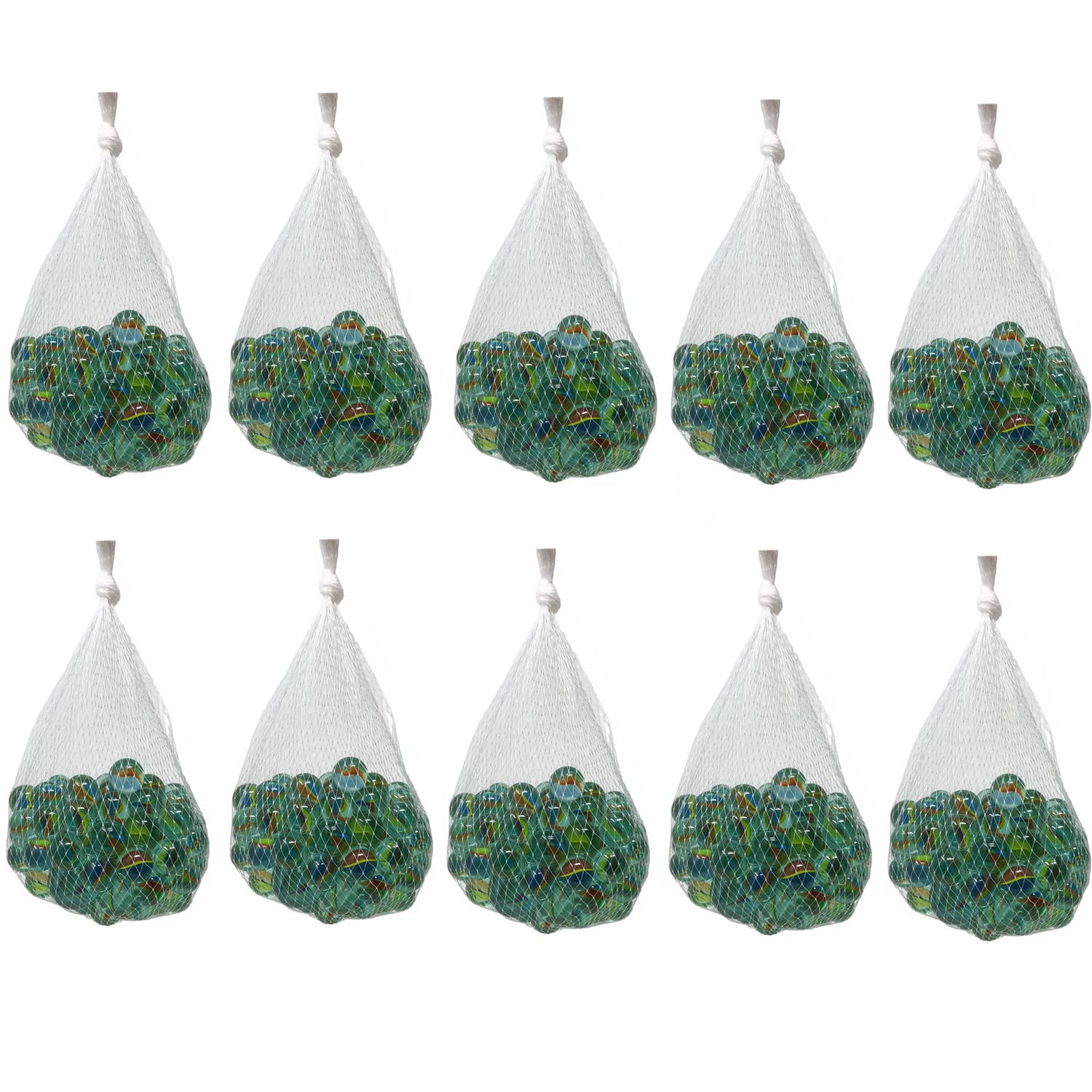 TSY TOOL 1000 Count of Cats Eyes Glass Marble, Cat's Eyes Marbles 5/8" in Bulk, Shooters Sling Shot Ammo, Assorted Colors