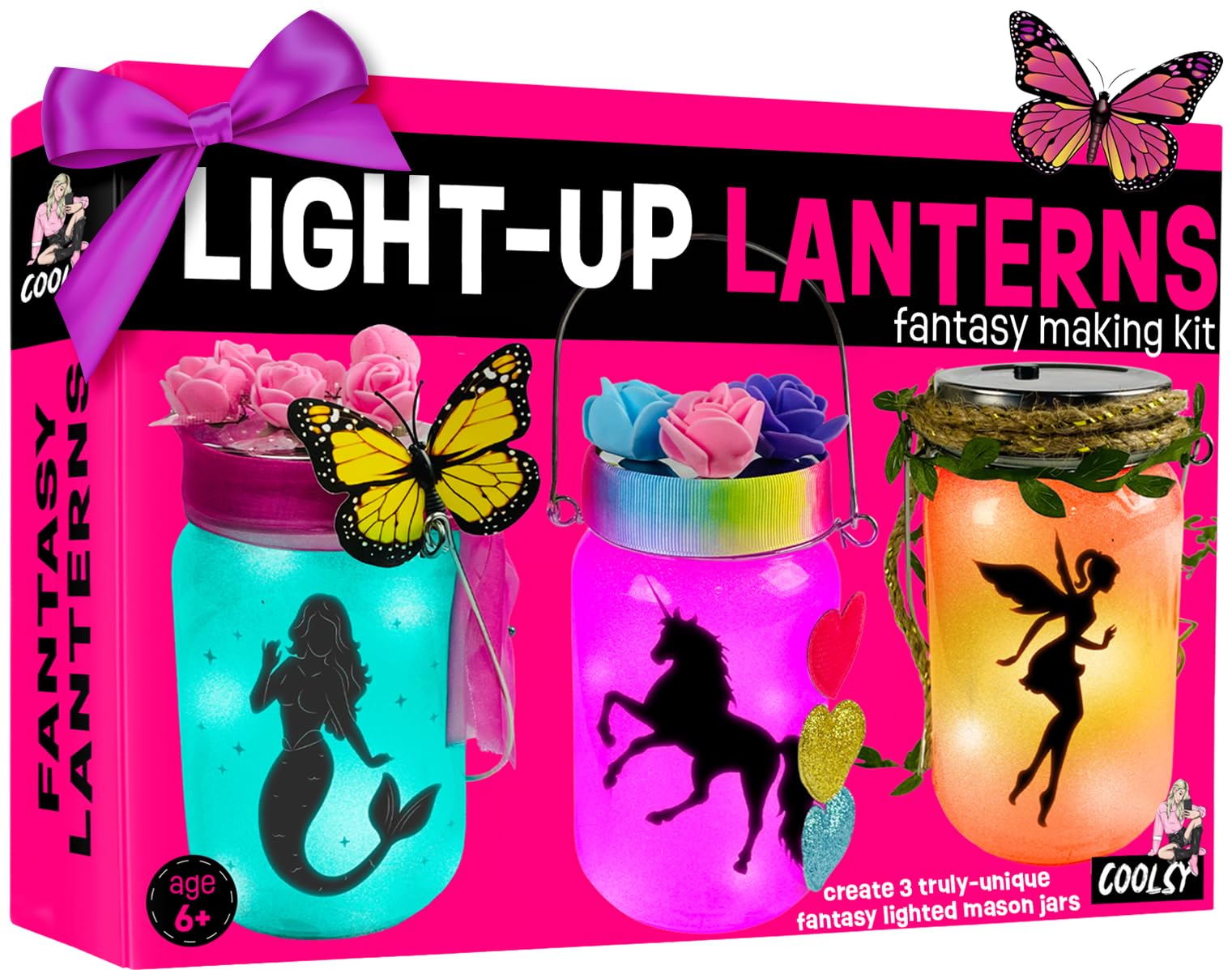 Light-up Unicorn Fairy & Mermaid Lanterns Craft Kit - Christmas Gifts for 8 9 10 11 12 Year Old Girls - Creative Art Girl Toys 8-10 Years Old and Up
