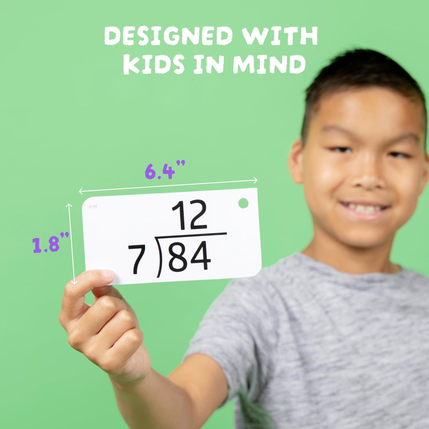 Star Right Math Flash Cards - Division Flash Cards - 156 Hole Punched Math Game Card - 2 Binder Rings - for Ages 8 and Up - 3rd, 4th, 5th and 6th