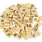PINOWU 200pcs Wooden Letter Tiles for Scrabble Crossword Game Wood Scrabble Letters Replacement for DIY Craft Gift Decoration Scrapbooking and Making