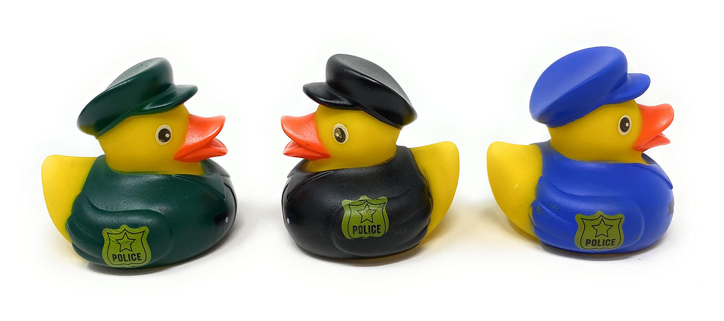 Bulk 24 Pack Police Jeep Rubber Ducky Assortment - Perfect for Law Enforcement