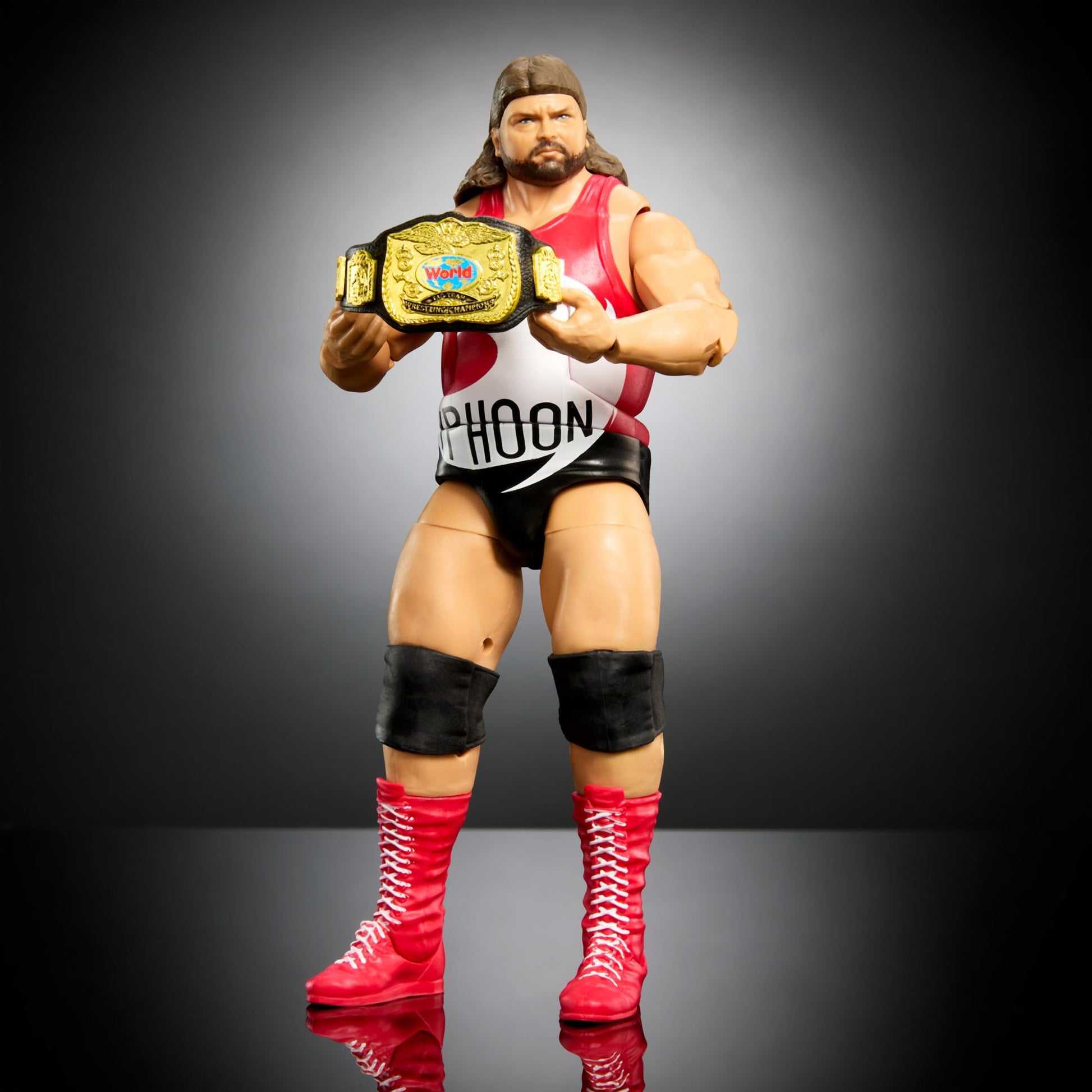 Mattel WWE Elite Action Figure & Accessories, 6-inch Collectible Typhoon with 25 Articulation Points, Life-Like Look & Swappable Hands