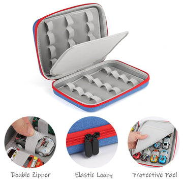 Hard Car Storage case for Diecast Cars, Storage Bag Compatible with 24 Diecast Cars, Matchbox Cars, Mini Cars, Diecast Cars Storage for Kids ?Only