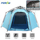 Portable Hexagon Kids Play Tent with LED Strip Lights Indoor Children Play House Easy Set-up Space Tent Dream Tent for Night.4-5 Person Birthday Gifts