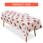 Lecferrarc 2 Pcs Strawberry Tablecloth Strawberry Plastic Table Covers 87 x 51 Inches Tablecovers for Birthday Party Supplies
