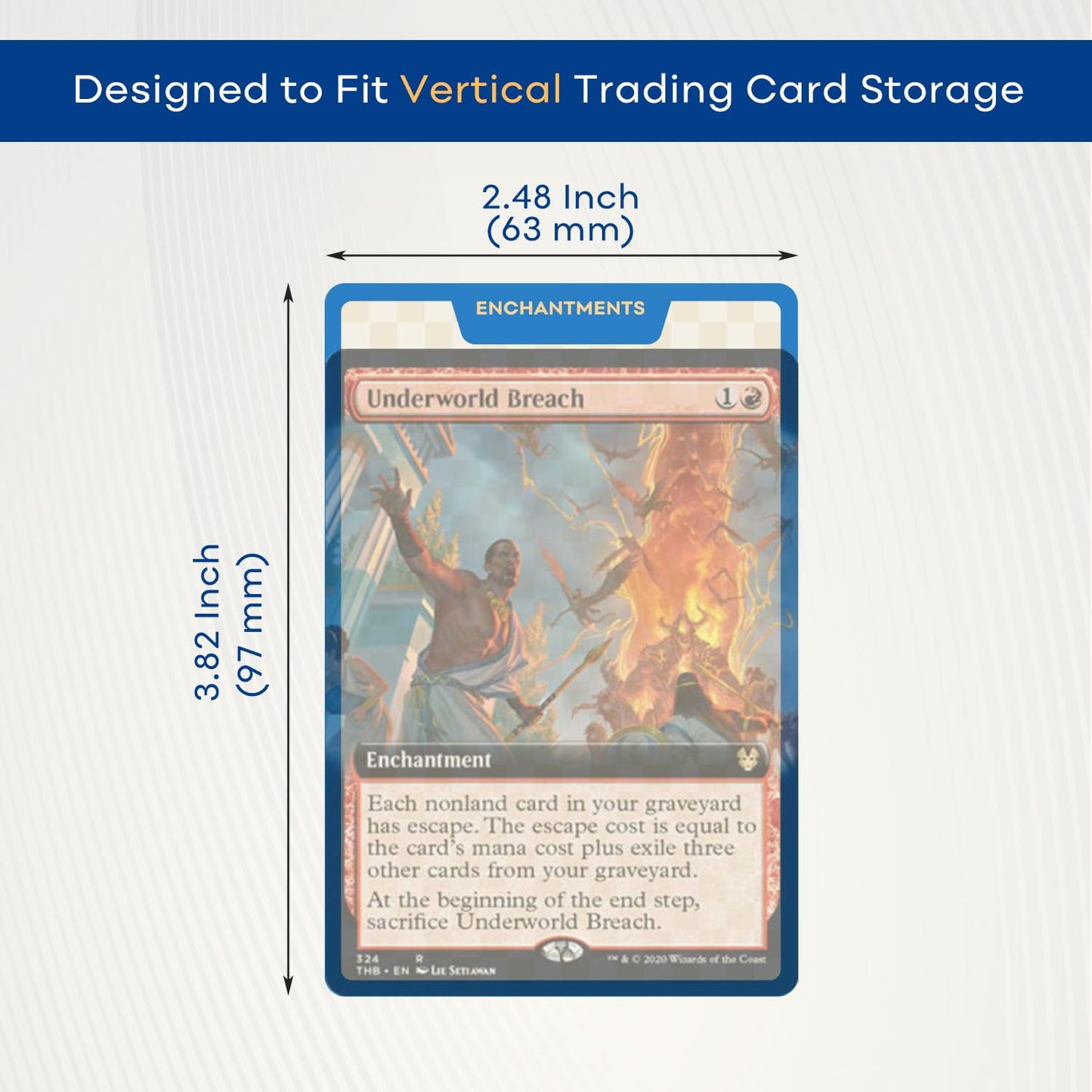 MTG Card Dividers for Storage Boxes, MTG Deck Box Dividers, Trading Card dividers, 2 Packs